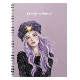 Purple Hair Girl Notebook
