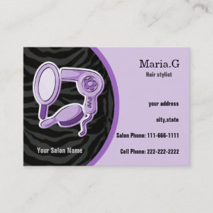 Purple Hair Salon businesscards Appointment Card