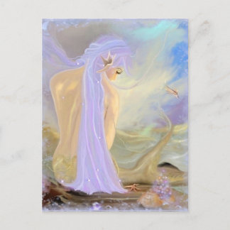 Purple Haired Mermaid Postcard