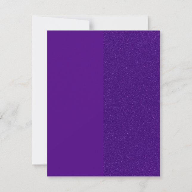 Purple Half-Glitter Horizontal Flat Cards (Custom) (Front)