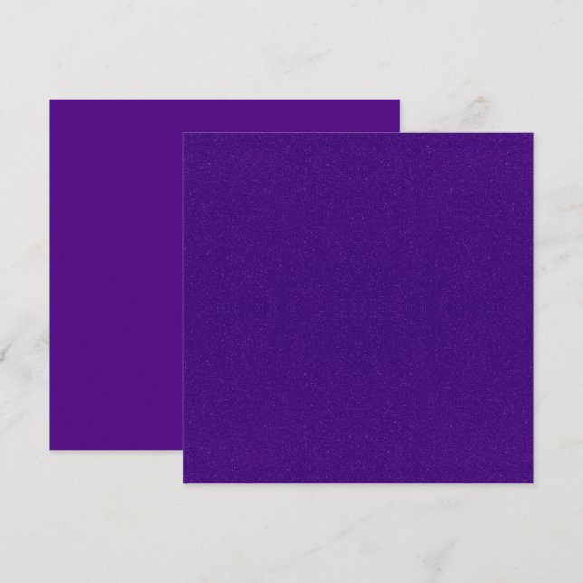 Purple Half-Glitter & Matte Flat Invitations (Front/Back)