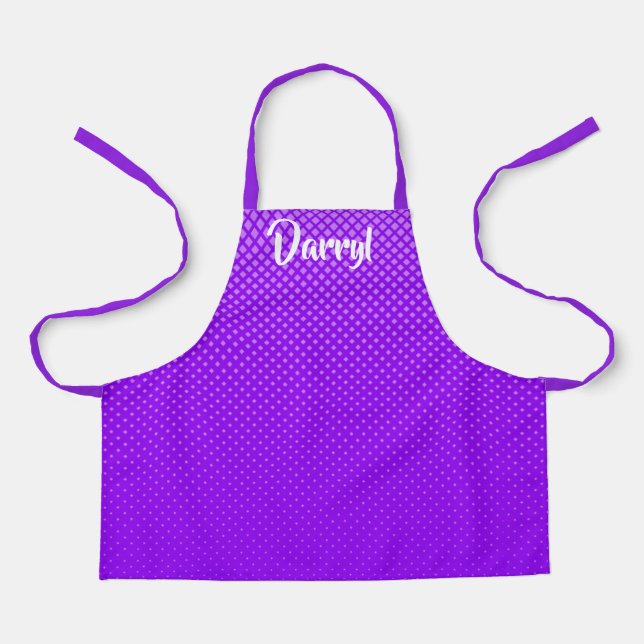 Purple halftone pattern apron (Front)
