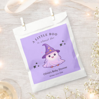 Purple Halloween A Little Boo Baby Shower Favour Bags