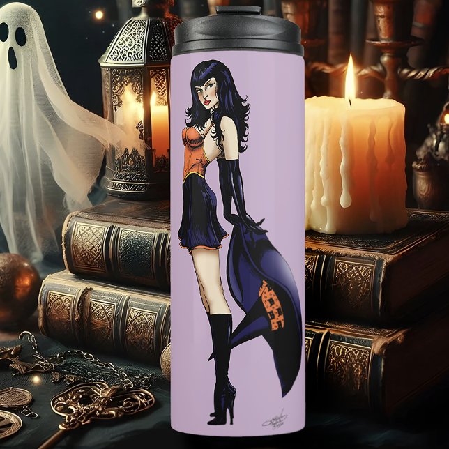 Purple Halloween Cute Witch Thermal Tumbler (Creator Uploaded)