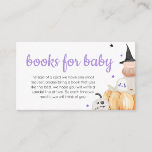 Purple Halloween Little Boo Books for Baby Enclosure Card