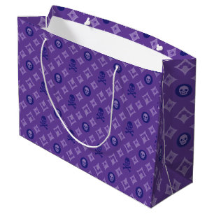 Purple Halloween Louis Vuitton Pattern Large Gift Bag