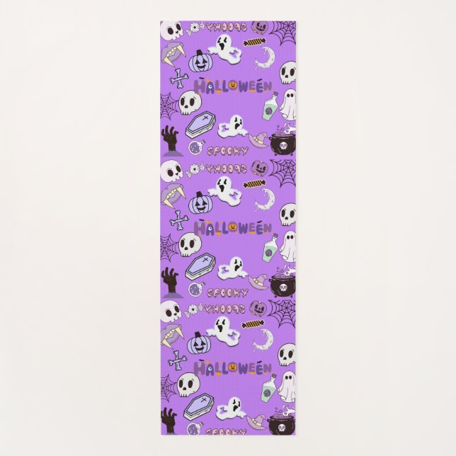 Purple Halloween Yoga Mat (Front)
