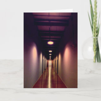Purple Hallway Greeting Card