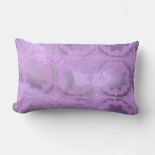 Purple Handkerchief Abstract Lumbar Pillow
