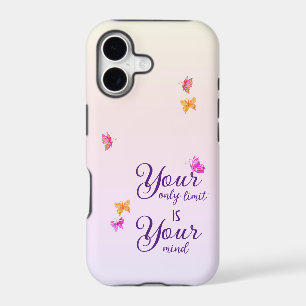 Purple handwritten script iPhone case