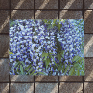 Purple Hanging Wisteria Floral Doormat