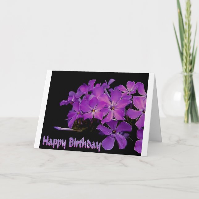 Purple Happy Birthday Card (Front)