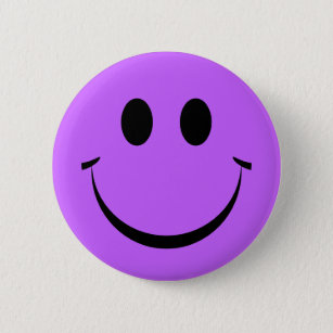 Purple Happy Face Cute 6 Cm Round Badge