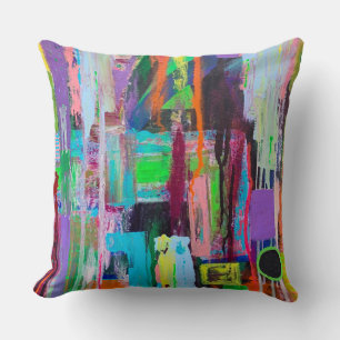 Purple Haze 20 x 20 Cotton Throw Pillow