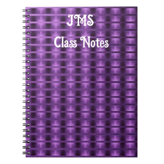 Purple Haze Abstract Ombre - Customisable Notebook (Front)