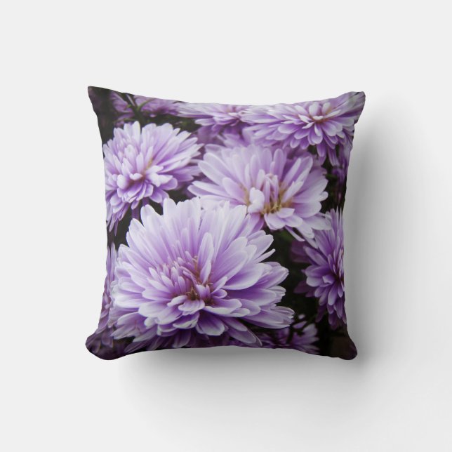 Purple Haze Chrysanthemums Cushion (Front)