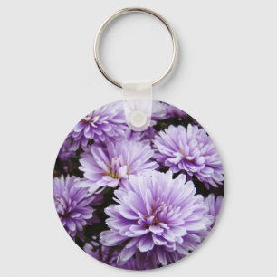 Purple Haze Chrysanthemums Key Ring
