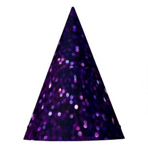 Purple Haze: Glitter Lights Background Party Hat