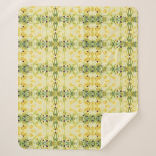 Purple Heart Accent  Blanket With Greens and Yello