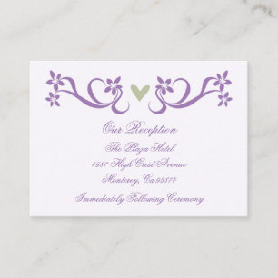 Purple Heart Accent Reception Insert Cards