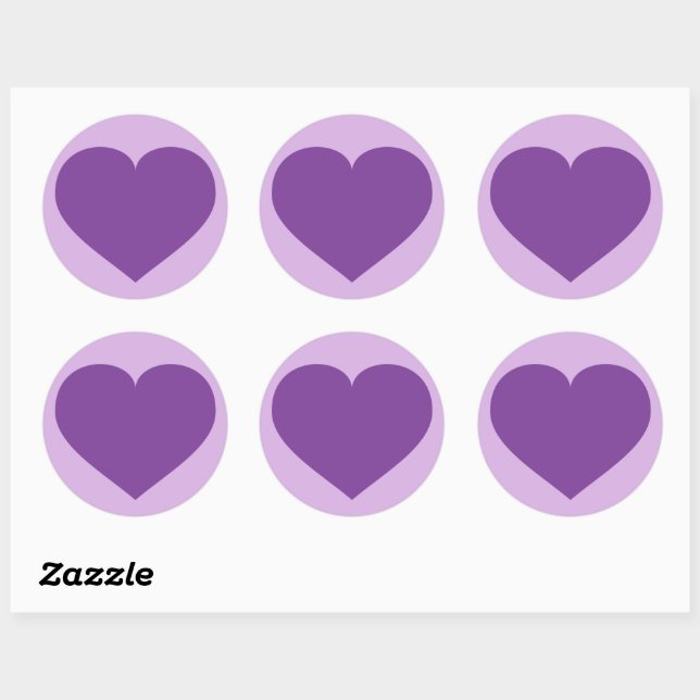 Purple Heart Classic Round Sticker (Sheet)