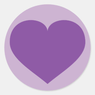Purple heart classic round sticker