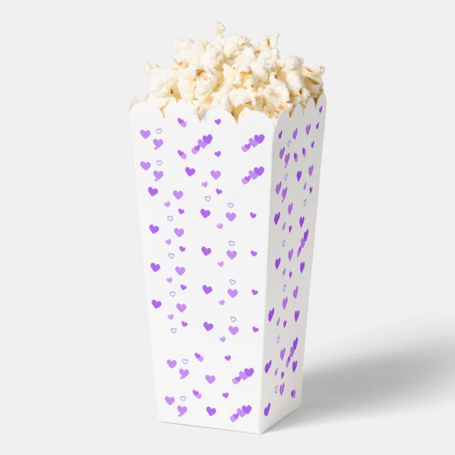 Purple Heart Cluster Popcorn Favour Box (Popped)