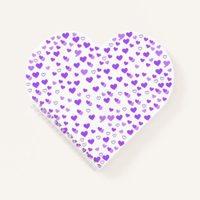 Purple Heart Cluster [Watermark] Notebook (Front)