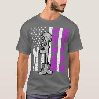 Purple Heart Day Military Honour The Fallen Thank  T-Shirt