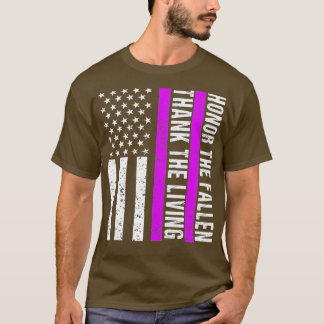 Purple Heart Day Military Veteran American Purple  T-Shirt