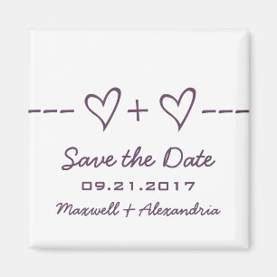 Purple Heart Equation Save the Date Magnet