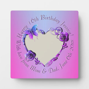 Purple Heart Frame Photo for Birthday/Anniversary