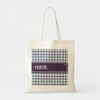 Purple Heart Gingham Tote Bag
