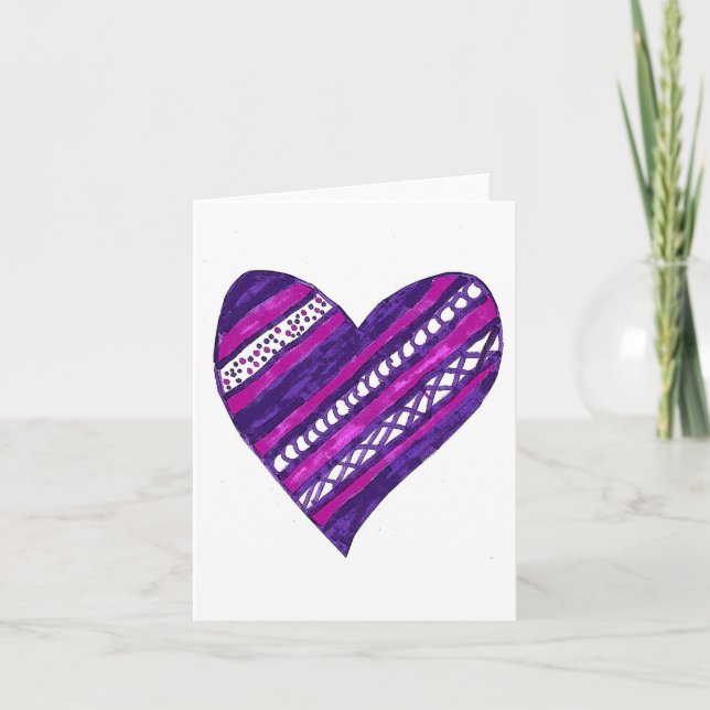 Purple Heart Greeting Card (Front)