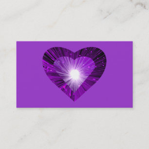 Purple Heart 'heart' business card purple