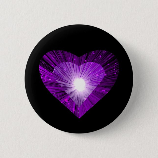Purple Heart 'Heart' button black (Front)