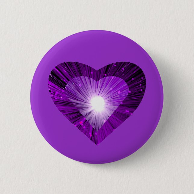 Purple Heart 'Heart' button purple (Front)