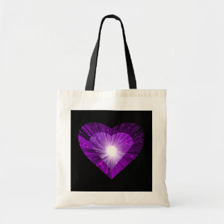 Purple Heart 'heart' tote bag black