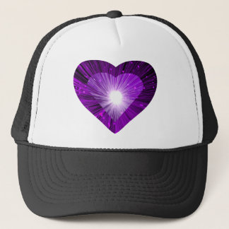 Purple Heart 'heart' trucker hat black
