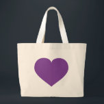 Purple Heart Large Tote Bag<br><div class="desc">This tote bag features a shapely purple heart.</div>