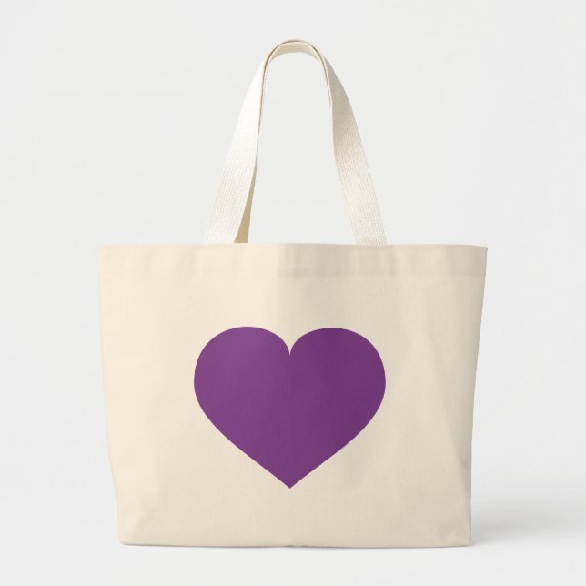 Purple Heart Large Tote Bag (Front)