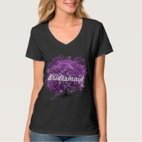 Purple Heart Leaf Tree Wedding Brides Tunic Dress