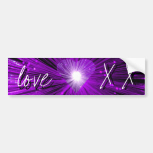 Purple Heart 'love and kisses' bumper sticker