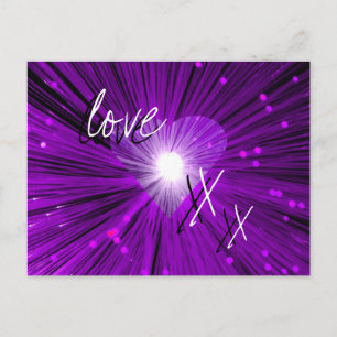 Purple Heart 'love & kisses' postcard