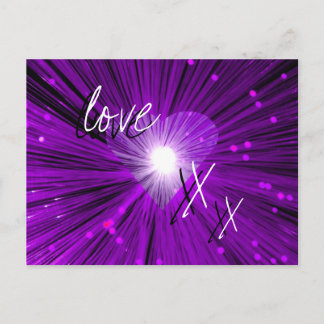 Purple Heart 'love & kisses' postcard