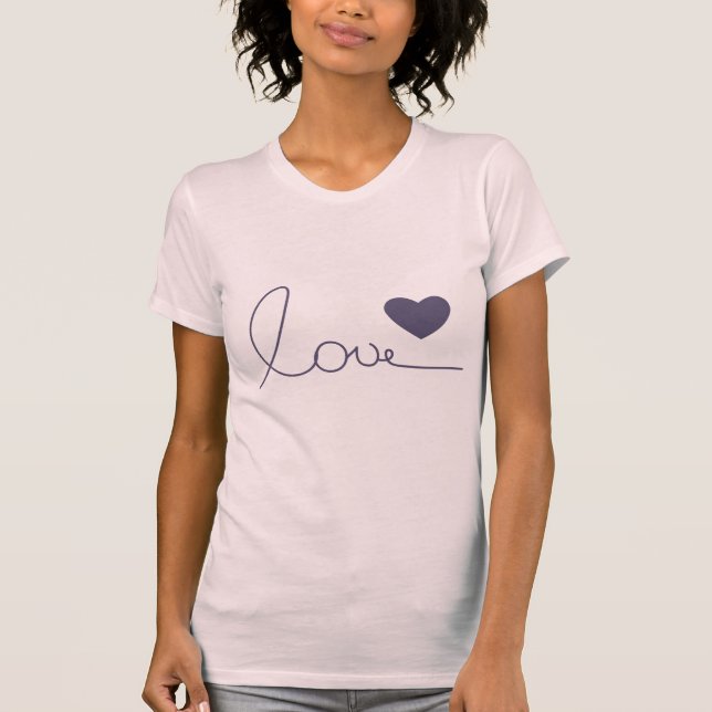 Purple Heart Love T-Shirt (Front)