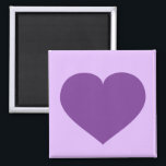 Purple heart magnet<br><div class="desc">This magnet features a shapely purple heart on a lavender background. Click "Customise it!" to re-size/re-position purple heart image,  change background colour,  and/or add personalised text. Choose font style,  colour,  and size. A purple heart magnet is a great engagement,  wedding,  anniversary or valentine's party favour or save-the-date.</div>