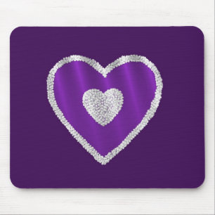Purple Heart Mouse Pad