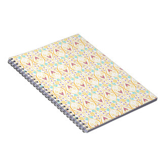 Purple Heart pattern notebook