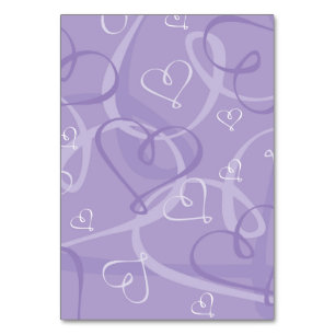 Purple heart pattern table number